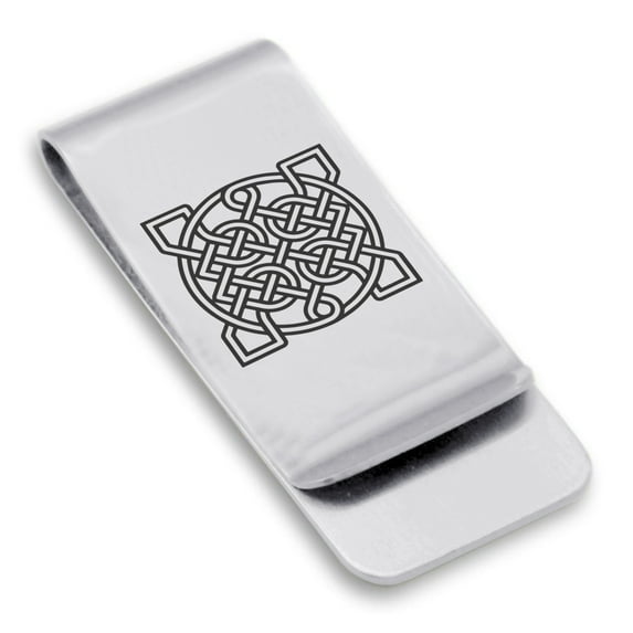 Stainless Steel Celtic Sailor's Knot Classic Slim Money Clip Credit Card Holder