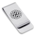 thumbnail image 1 of Stainless Steel Celtic Shield Knot Classic Slim Money Clip Credit Card Holder, 1 of 2