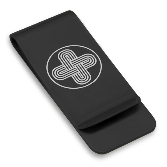 Stainless Steel Celtic Solomon's Knot Classic Slim Money Clip Credit Card Holder