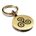 thumbnail image 1 of Stainless Steel Celtic Spiral Knot Round Medallion Keychain Circle Ring, 1 of 2