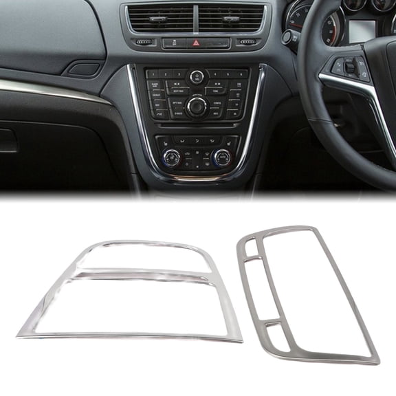Stainless Steel Center Dashboard Air Vent Trim Ring for VAUXHALL MOKKA 2013-2016 - Single or Combo Set No Drilling Required