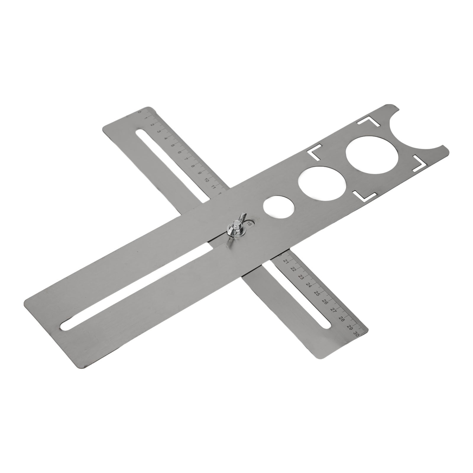 Stainless Steel Ceramic Tile Hole Locator Ruler Adjustable Punching ...