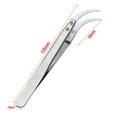 thumbnail image 1 of Stainless Steel Ceramic Tweezer Heat Resistant Antimagnetic Ceramic Tweezers Big Curved Tip, 1 of 8