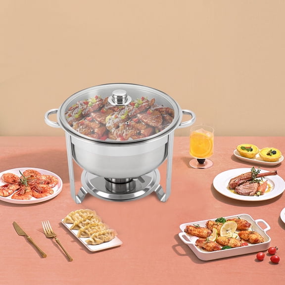 Stainless Steel Chafing Dish Buffet Chafers Set Food Pan+Water Pan+Fuel Holder