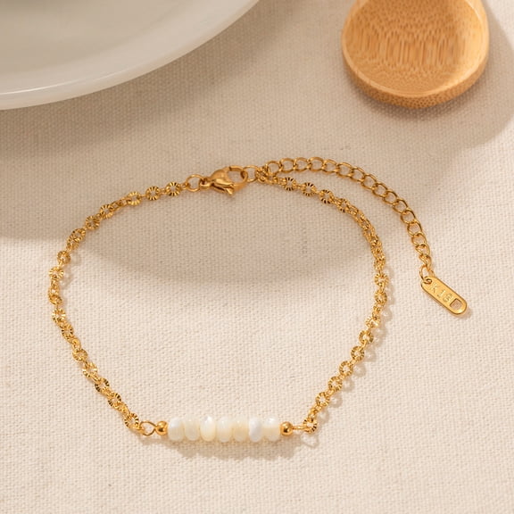 Stainless Steel Chain Circular Shell Bead String Foot Chain