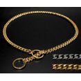 thumbnail image 1 of Stainless Steel Chain Dog Collar P Choke Training Slip Choker Heavy Duty Rottweiler Gold Silver, 1 of 9