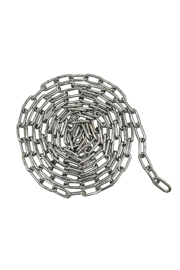 Stainless Steel Chain Metal Chain Link Chain Small Light Duty Chain Utility Chain for Home Outdoor Camping Hanging Pet Chain Prevention Theft -Thickness 0.12 inches (3mm)- Length 9.8ft (3m)