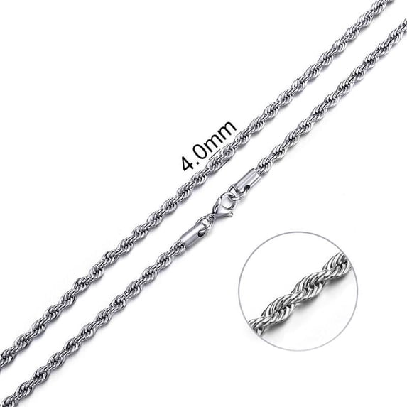 Stainless Steel Chain Necklace for Men Women Curb Cuban Link Chain Gold Color Silver Color Punk Choker Fashion Male Jewelry Gift