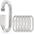 thumbnail image 1 of Stainless Steel Chain Quick Links - 304 Stainless Stee Chain Connector, Screw Carabiner, Chain Hooks, set of 6 2.45 Inch, 1 of 5