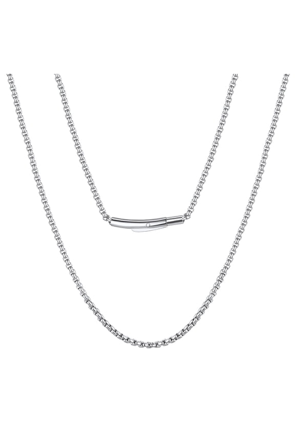 Clearance Stainless Steel Chains Necklaces for Men Hip Hop Jewelry for Women Him Birthday Everyday Christmas Gift,16-30inch