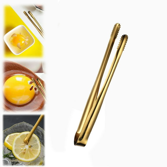 Stainless Steel Chalaza Membrane Remover Tool, Multi-Functional Kitchen Tong for Eggshell Removal, Pickles, Sausage, 19/24/30.5cm Chef Gadget