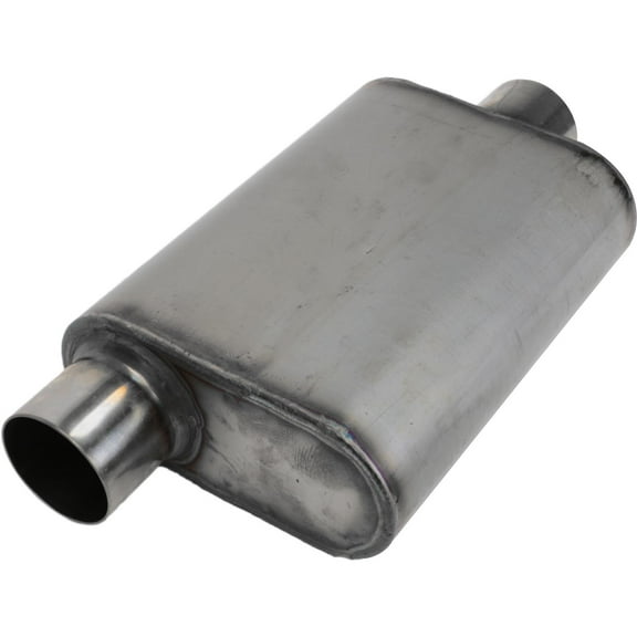 Stainless Steel Chamber Muffler, 3 Inch, Offset/Centered