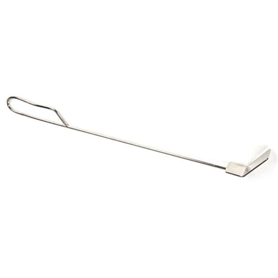 Stainless Steel Charcoal Ash Rake BBQ Ash Tool Rake Poker for Charcoal Smoker Wood Burning Stove Silver