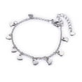 thumbnail image 1 of Stainless Steel Charm Bracelet Heart Stainless Steel Cable Silver Z117, 1 of 3