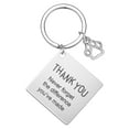 thumbnail image 1 of Stainless Steel Charm Keychain Engraved Thank You Never Forget The Difference You've Made Keyring Fashion Gifts Key Chain, 1 of 5