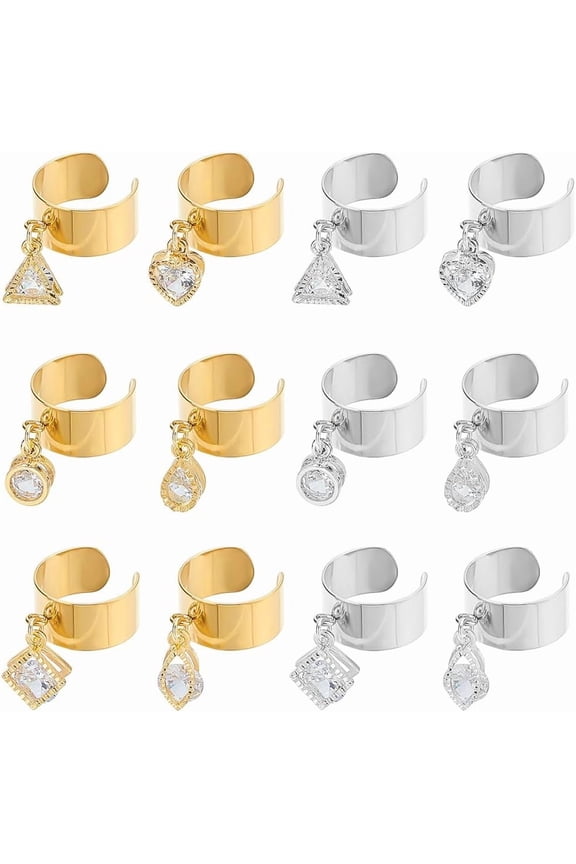 Stainless Steel Charm Ring Adjustable Rings with Rhinestone Charms Women's Ring Charm Rings for Christmas New Year Gifts Open Finger Rings for Jewelry Gifts Colorful