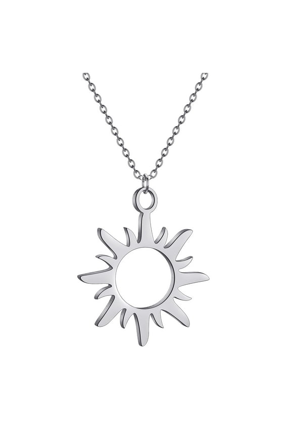 Stainless Steel Charm Sun Necklace Pendant Jewelry Accessories Wholesale Pendant Necklace for Women Men Chain on Neck Gift Jewelry