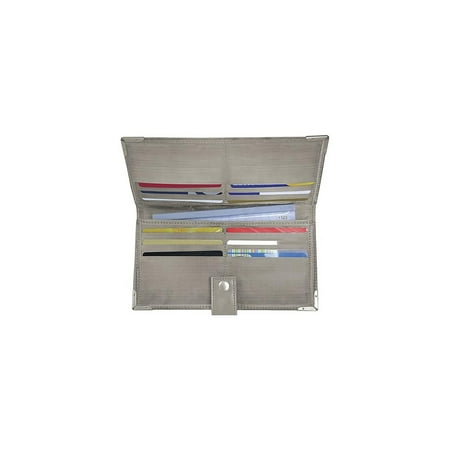 Jobar Stainless Steel Checkbook Wallet Sleek, Durable Organizer with Card Slots