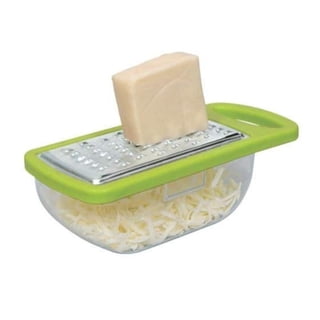 Stainless Steel Cheese Grater with Container – Kitchen Grater for Cheese, Vegetables, Fruits & Ginger – Box Grater with Storage for Easy Grating & Collection
