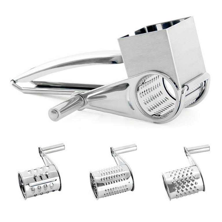 Stainless Steel Cheese Grater, Hand Crank, Rotary Blades, Vegetable  Chopper, Kitchen