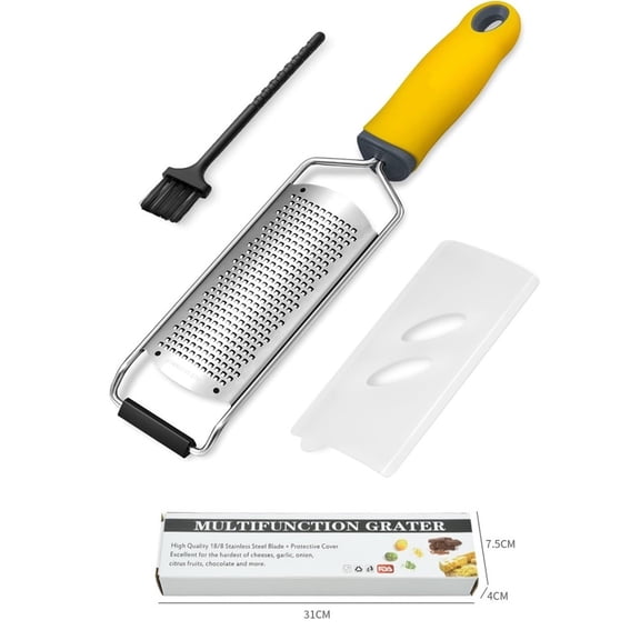 Stainless Steel Cheese Grater, Multifunctional Rectangular Grater for Cheese, Chocolate, Lemon, and Vegetables
