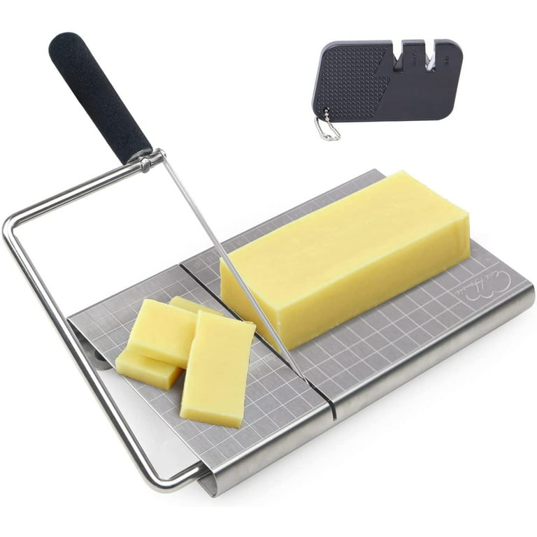 1pcs Cheese Butter Slicer Cutter Board Stainless Steel Wire
