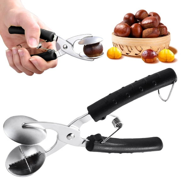 Stainless Steel Chestnut Opener, Nut Cracker with Serrated Blade, Easy-to-Use Kitchen Tool for Roasting & Baking ice sphere mold