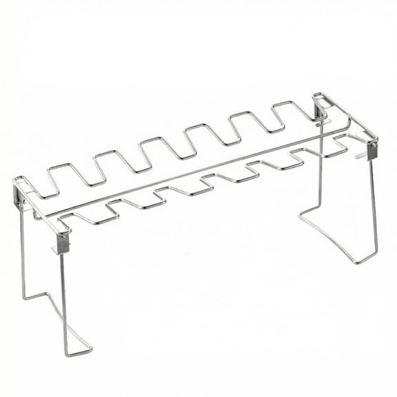 Stainless Steel Chicken Leg & Wing Rack, 14-Slot Drumstick Holder for Grill, Smoker & Oven, Professional Vertical Poultry Roaster for Even Cooking & Crispy Skin, Dishwasher Safe BBQ Accessory