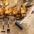 thumbnail image 1 of Stainless Steel Chicken Manure Shovel | Telescopic & Extended Handle | Heavy Duty Poultry Coop Cleaning Tool | Curved Shovel Head | Adjustable Length 36-42in | Efficient Waste Removal | Easy Storage, 1 of 6