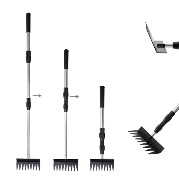 Stainless Steel Chicken Manure Shovel with Telescopic Handle and Extended Handle Special Tool for Cleaning Chicken Manure In Chicken Coops