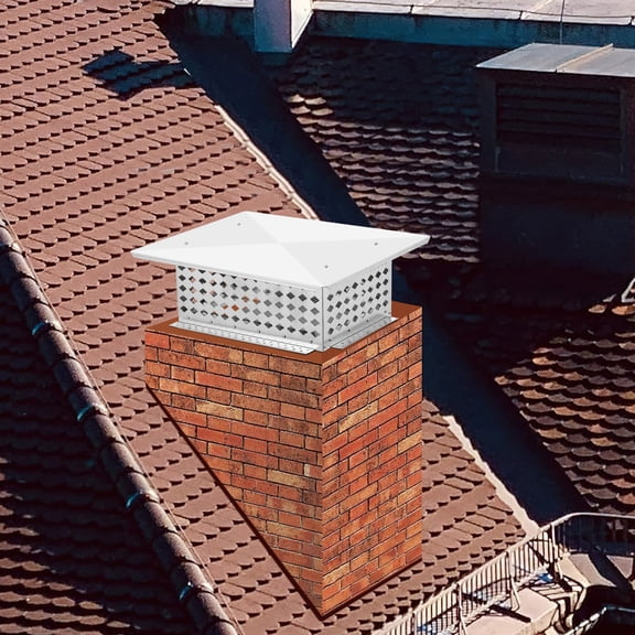 Stainless Steel Chimney Cap for Fireplace – Adjustable Mesh Rain & Spark Arrestor, All-purpose Fit for Clay or Metal Flue, Weather Protection, Easy Installation Kit, Outdoor Use, Size: 13x21 inch