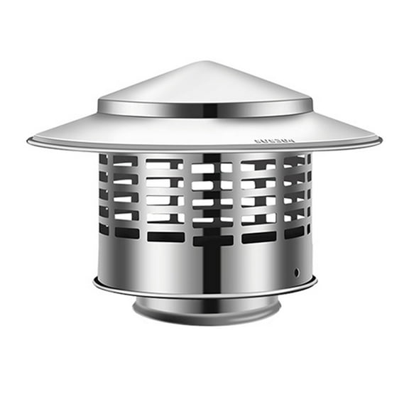 Stainless Steel Chimney Cover with Screen Stove Pipe Chimney Caps Rustproof Rain Caps Fireplaces Exhaust Caps Enduring