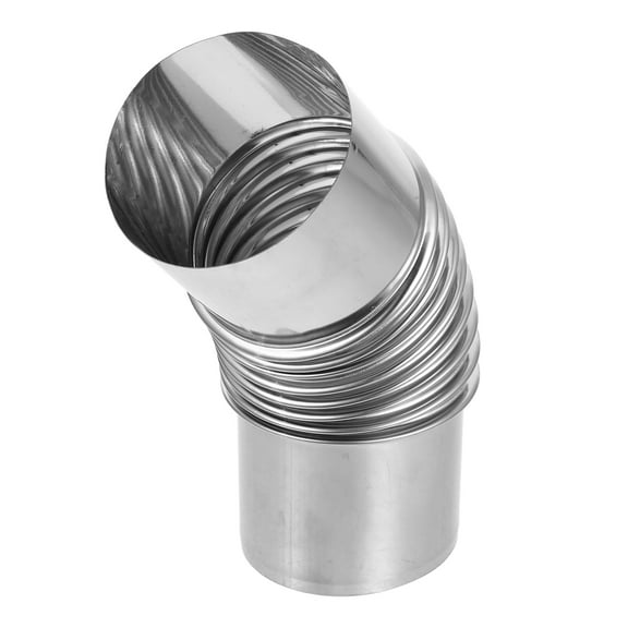 Stainless Steel Chimney Extension Exhaust Tubing Stove Silver