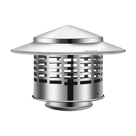 Stainless Steel Chimney Vent Cover Roof Rain Cap Chimney Topper with Screen Protector