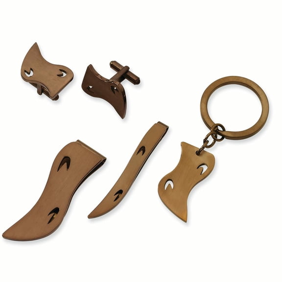 Finest Gold Stainless Steel Chocolate IP-Plated 4 Piece Boxed Set