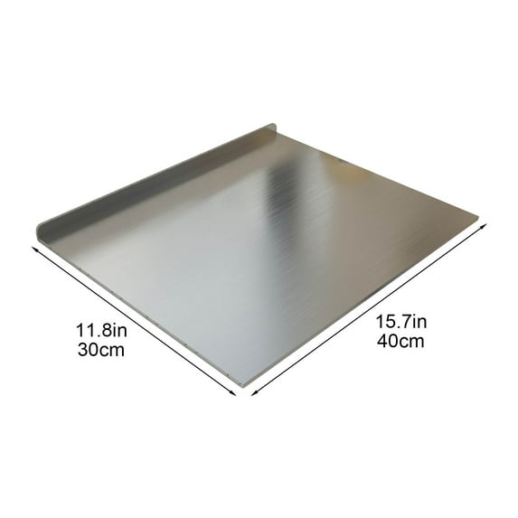 Stainless Steel Chopping Board, Large Kitchen Cutting Board with Non-Slip Feet, Multi-Purpose Kneading and Baking Board, 1.5mm Thick Brushed Steel, 1 Count