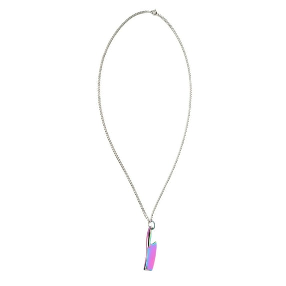 Stainless Steel Chopping Knife Pendant Necklace for Men Fashionable Necklace Jewelry(Multi Color )
