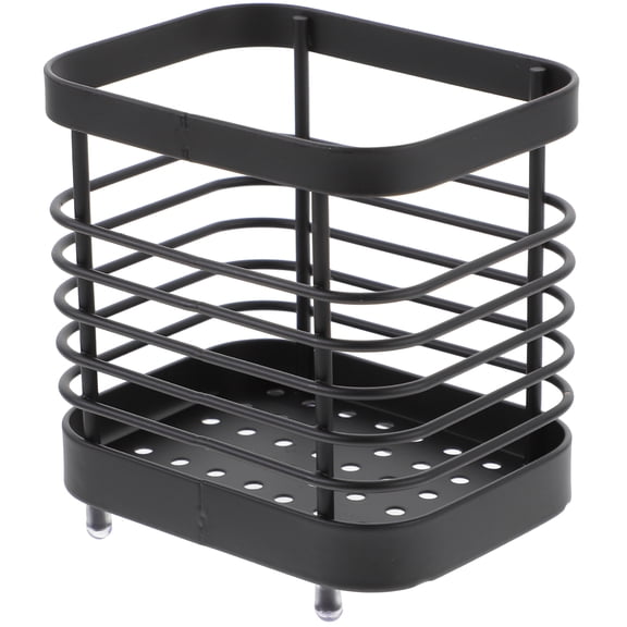 NIAIZEK Stainless Steel Cutlery Drainer Holding Utensils Chopstick Drainage Organizer Black 1Pack