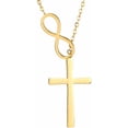 thumbnail image 1 of Stainless Steel Christian Cross Infinity Charm Collar Necklace, 1 of 2