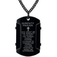thumbnail image 1 of Stainless Steel Christian Cross Serenity Prayer Religious Pendant Necklace, 1 of 8