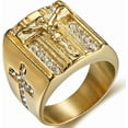 thumbnail image 1 of Stainless Steel Christian Jesus Cross Ring, 1 of 4
