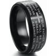 thumbnail image 1 of Stainless Steel Christian The Lord's Prayer Ring, Matthew 6:9-13, 1 of 1