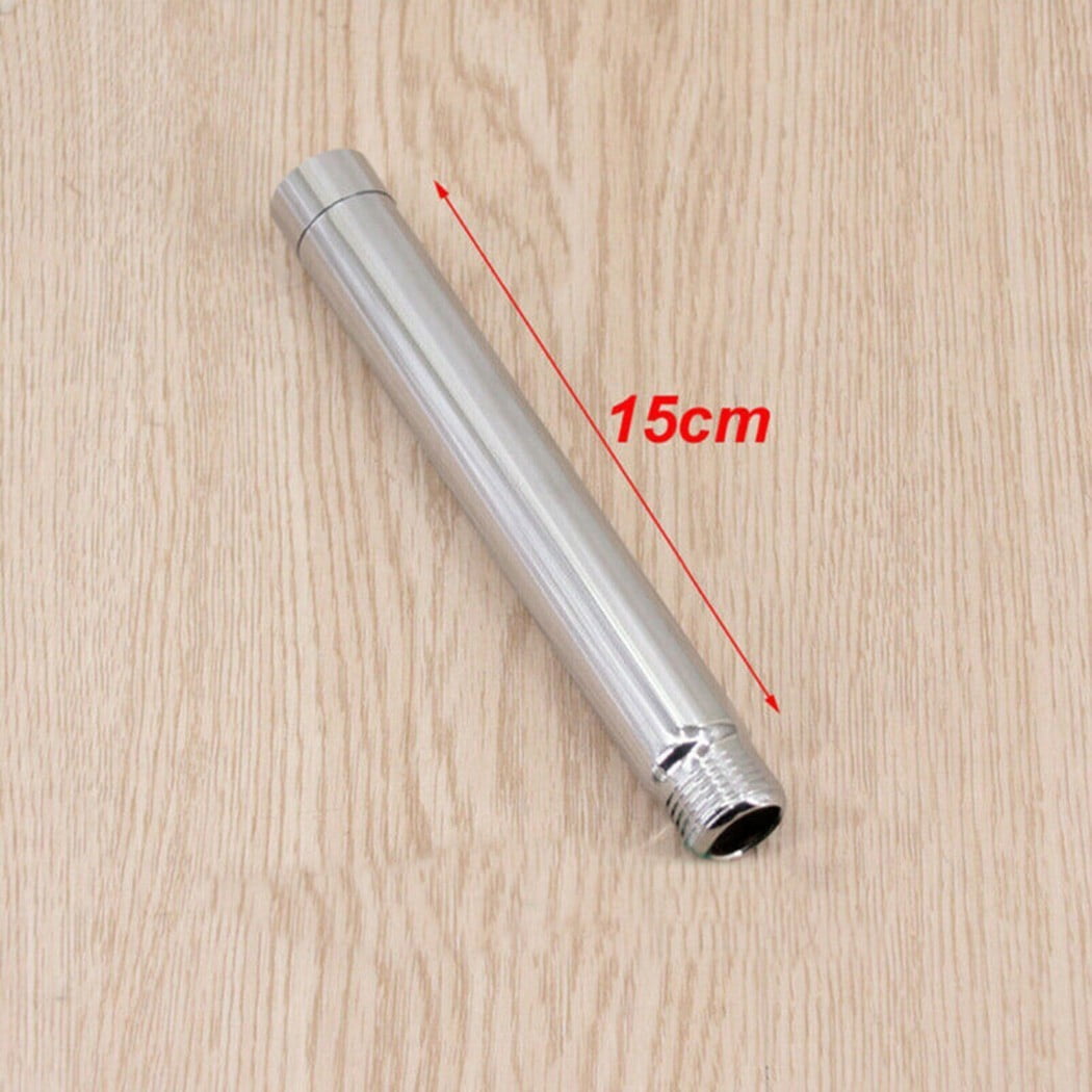 Stainless Steel Chrome Shower Head Extension Pipe Adjustable Shower Arm