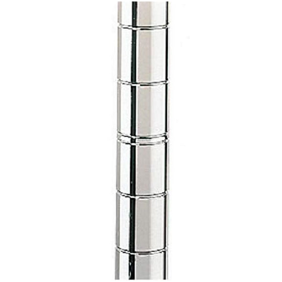Stainless Steel Chrome Wire Shelving Posts Set of 4 Poles (33") Heavy Duty, Commercial Grade for Wire Racks & Storage Shelving Units