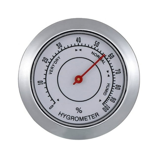 Stainless Steel Cigars Moisture Meter Mini Hygrometer Thermometer