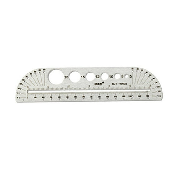 Stainless Steel Circle Ruler With Black Scales, 150Mm Diameter Template For Marking And Carpentry, Non-Reflective Measuring Tool For Architects And Students(Round ruler-150mm)