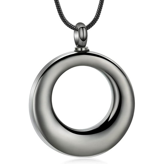 Stainless Steel Circle of Life Eternity Memorial Urn Necklace Always with me Cremation Jewelry Pendant Necklaces for ashes