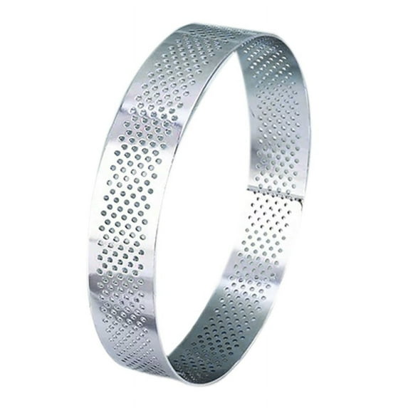Stainless Steel Circular Tart Rings with Holes Steel Fruit Pie Quiches Cake Mousse Kitchen Baking Mould Baking Gift