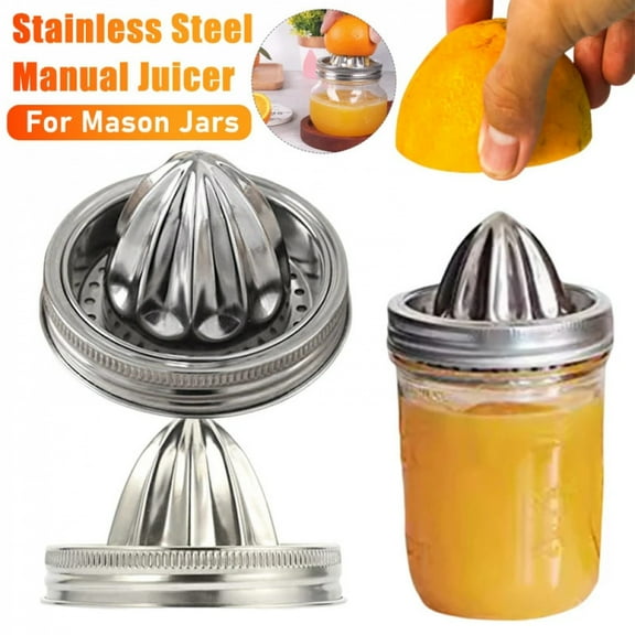 Stainless Steel Citrus Juicer Manual Juicer Orange Lemon Juice Fruit Press Squeeze Extractor Handheld Juicer for Mason Jars