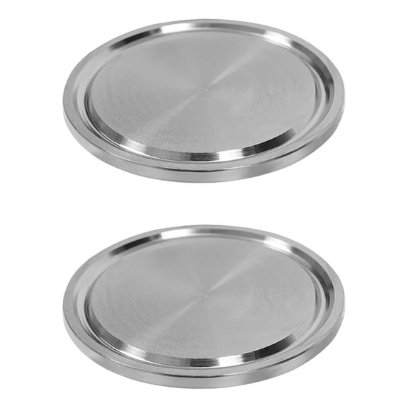 Stainless Steel Clamp Plugs, 2PCS Clamp End Cap, 1.5 Inch 304 Stainless Steel Sanitary Plug, for 2In Od Clamp Cover